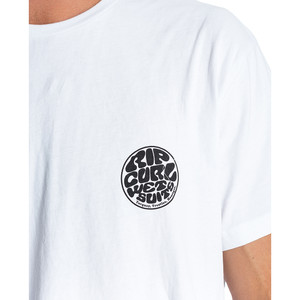 2019 Rip Curl Mens Original Surfer Wetty T-Shirt White CTECZ5